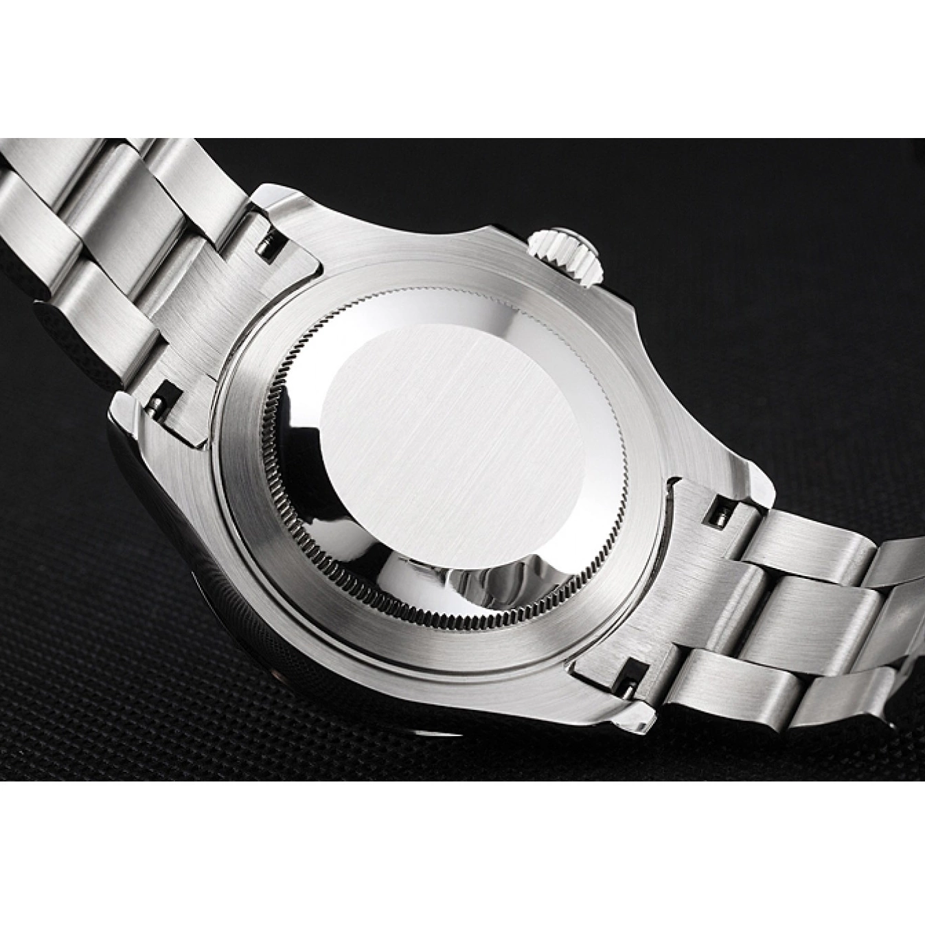 AAA replica watch Case Bracelet Dial Stainless Rolex Black Yacht-Master Swiss Steel And 0628